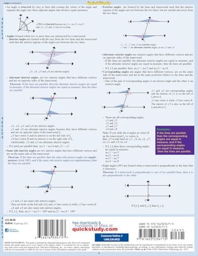 Geometry Part 1: QuickStudy Laminated Reference Guide (Quick Study Academic)