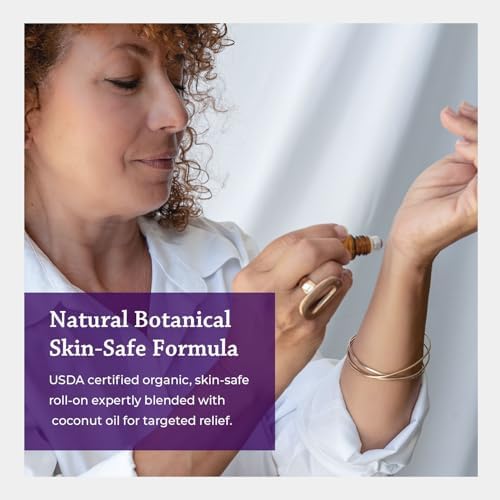 Silk Road Organic Lavender Essential Oil Calming Roll-On, USDA Certified
