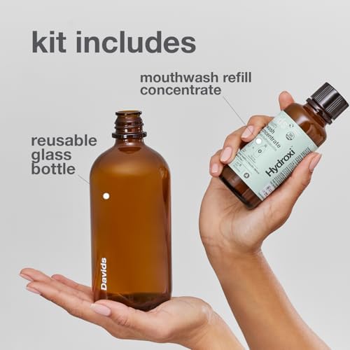 Davids Hydroxi Mouthwash Kit Remineralizing Enamel Health Mint 16 fl oz