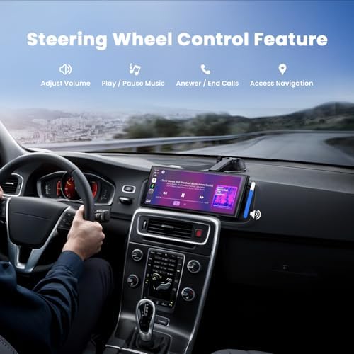 9.26" Wireless Portable Carplay Screen for Apple Car Play Android Auto OTA
