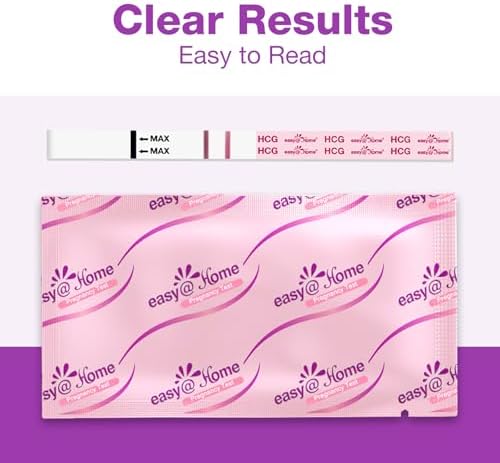 easy@Home Pregnancy Test Strips 40 Pack with Urine Cups