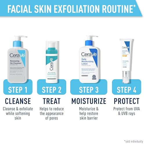 CeraVe Renewing Salicylic Acid Cleanser, BHA Exfoliating Face Wash, 8oz