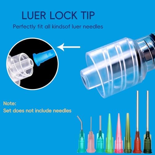 1mL Luer Lock Syringe (No Needle) - Sterile, Individually Wrapped - Pack of 30, Accurate Liquid Measurement, Leak-Proof Design