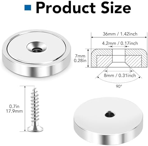 LOVIMAG Magnets Neodymium Magnet 150LBS Strong Heavy Duty Rare Earth 6 P