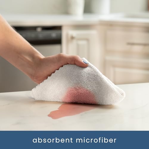 S&T INC. Microfiber Cleaning Cloth, 50 Pack, 11.8" x 11.8", White