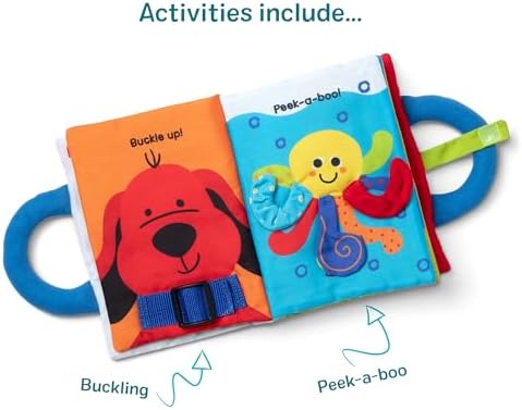 Melissa & Doug K’s Kids My First Activity Book 8-Page Soft Book for Babies and Toddlers Early Learning Developmental Plush Soft Activity for Babies and Toddlers