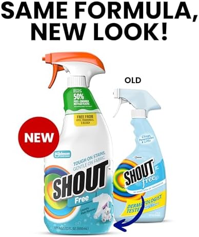 Shout Free Active Enzyme Laundry Stain Remover, Dye & Fragrance Free, 22 oz