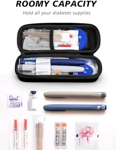YOUSHARES Insulin Cooler Travel Case, Peptide Travel Case with Temp Display
