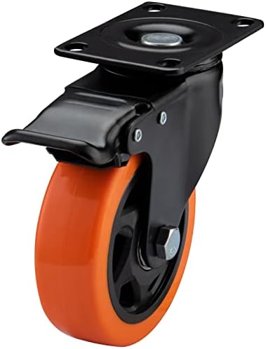 4" Caster Wheels - Heavy Duty Casters Set of 4 Dual Locking Swivel