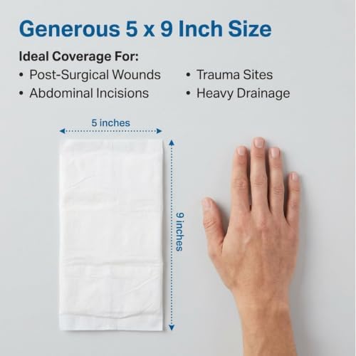 McKesson Sterile Abdominal- ABD Pads 20, Post Op, 5 x 9 in, 20 Pack