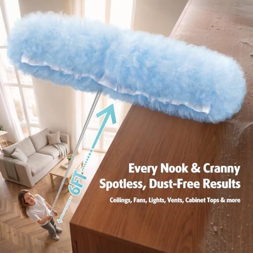 AIR U+ 6ft Extendable Duster with 20 Refills for Swiffer Dusters