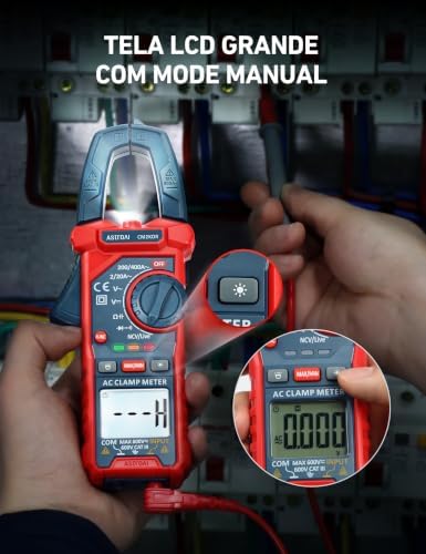 AstroAI Digital Clamp Meter Multimeter 2000 Counts Amp Voltage Tester Auto-ranging with AC/DC Voltage, AC Current, Resistance, Capacitance, Continuity, Live Wire Test, NCV, Blue