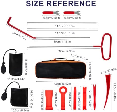 Portable Repair Tools, Stainless Steel Pin Puller Tool Set, 68 inch, 16PCS