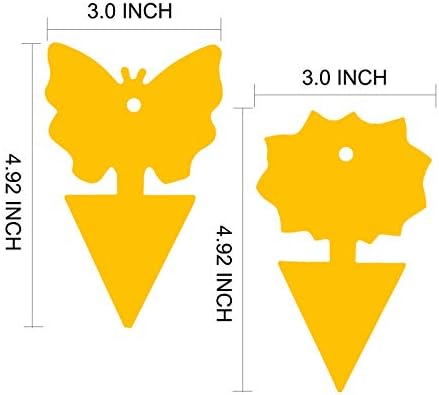 96PCS Fruit Fly Sticky Traps, Gnat Traps Insect Trap for Plants Kitchen Indoor and Outdoor