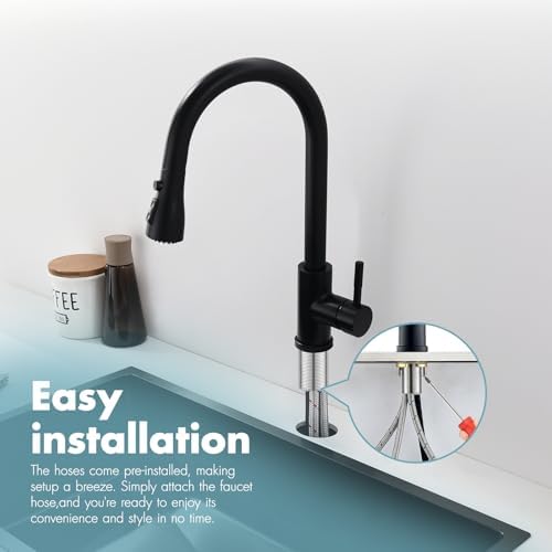 GIMILI Kitchen Faucet with Pull Down Sprayer