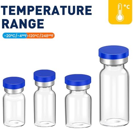 FURWEY 10ML Sterile Vials, Glass Empty Vials for Injection, 20 Pack