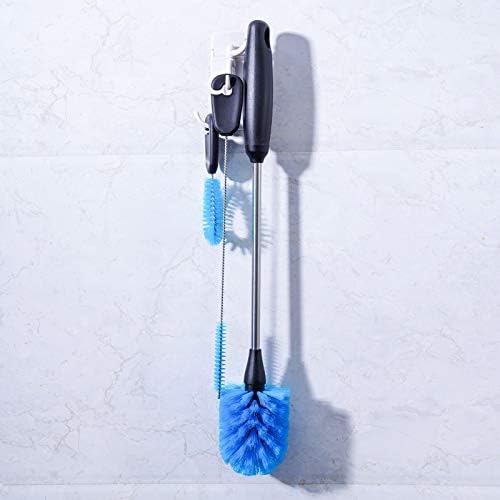 MOSOLAN 3-in-1 Water Bottle Brush and Straw Cleaning Set, Round Head