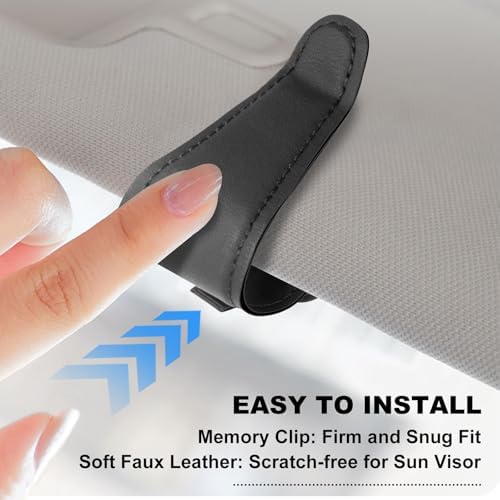 Teraves 2 Pack Sunglass Holder for Car Visor, Magnetic, Easy to Hold
