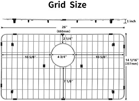 Kitchen Sink Grid and Sink Protectors, 26" Stainless Steel Sink Grids