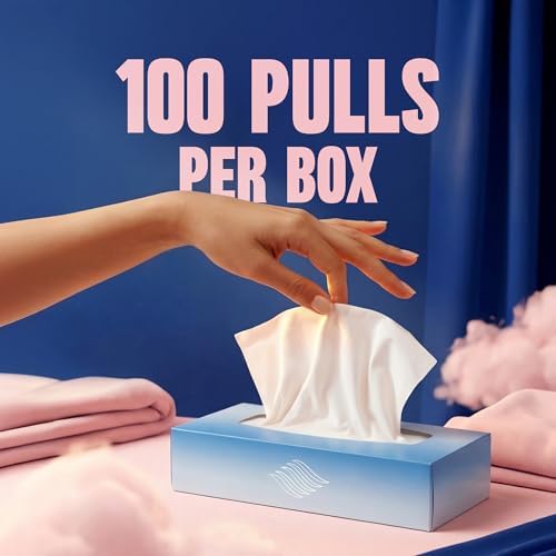 Bulk Tissues, 30 Flat Boxes, 100 Sheets/Box, 3000 Facial Tissues Total, 2-Ply, Soft, White, for Office, Business & Home, Commercial Flat Box Tissues, Hypoallergenic, Unscented, Packaging May Vary