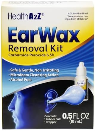 HealthA2Z® Ear Wax Removal Kit Carbamide Peroxide 6.5%, 0.5 fl oz (15mL)