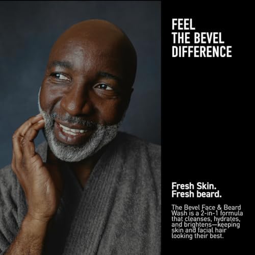 Bevel Face & Beard Wash with Witch Hazel and Aloe Vera to Cleanse, Hydrate