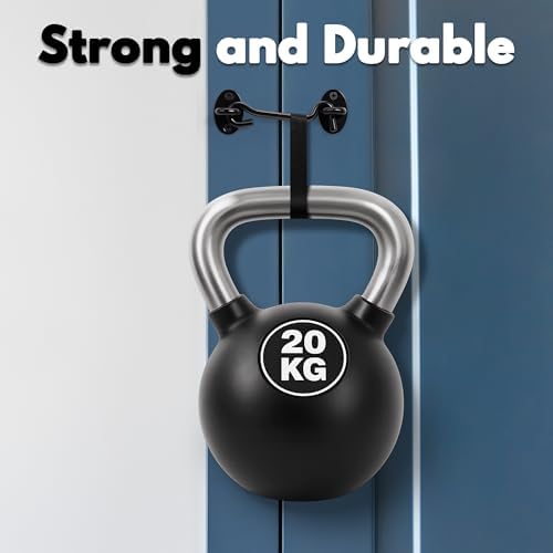 2Pack 4" Hook and Eye Gate Door Latch w/Strong Sturdy Screws Black