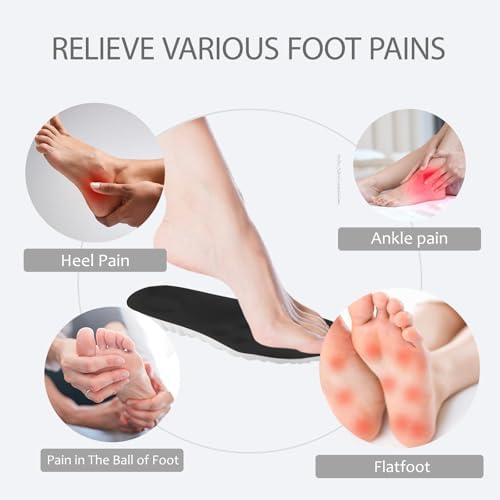 4D Cloud Insoles for Men and Women Insoles Men (Black, Men: US 7-11)