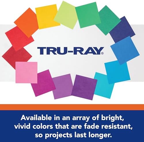 Tru-Ray Construction Paper, 10 Vibrant Colors, 9" x 12", 50 Sheets