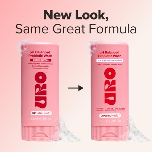 URO pH Balanced Probiotic Wash for Vaginal Odor, Eucalyptus – 6.75 oz