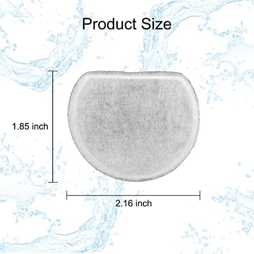 16 Pack Pet Fountain Replacement Filters, 8 Carbon and 8 Foam Pre-Filters