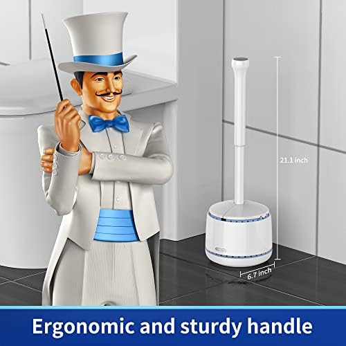 MR.SIGA Toilet Plunger with Holder, Plungers for Bathroom Heavy Duty, White