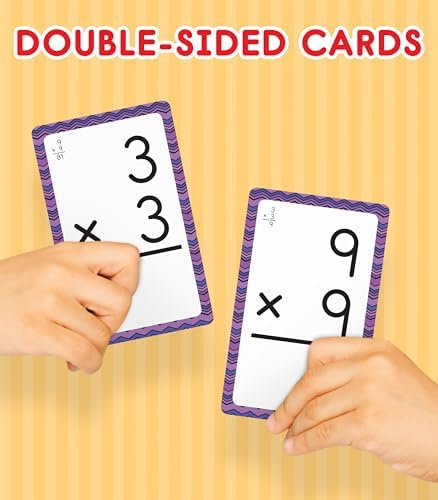 Carson Dellosa 3-Pack Math Flash Cards, Ages 8-12, Multiplication