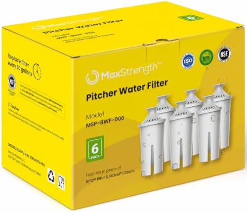 Max Strength Pro Water Filter Replacement for Brita® Pitchers & Dispensers