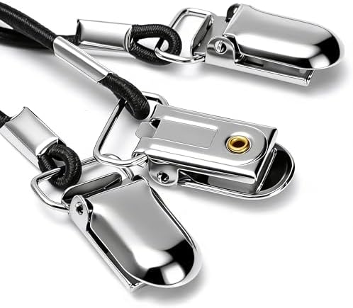 25 PCS 1" Suspender Clips Metal Pacifier Clip Holder