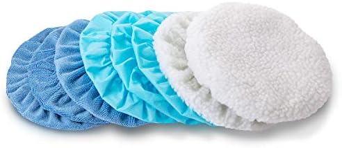 20 Pcs 9-10 Inch Microfiber Car Buffer Pads Polisher Bonnet Buffing Cover