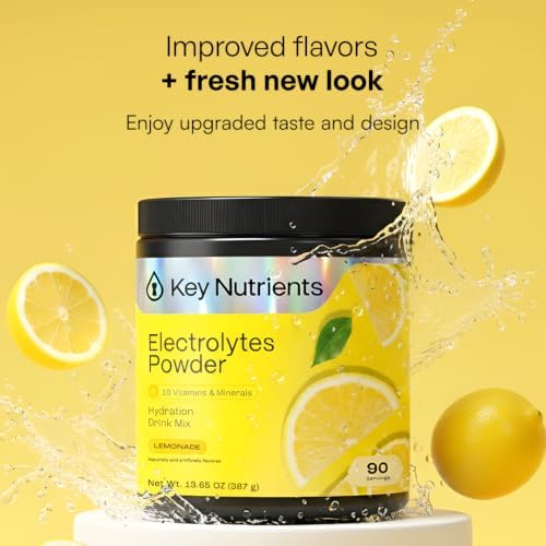 KEY NUTRIENTS Potassium Multivitamin Electrolytes Powder, Lemonade, 90 Serv