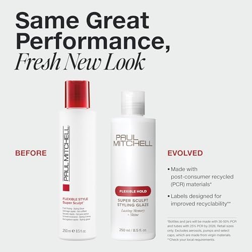 Paul Mitchell Super Sculpt Styling Glaze, Flexible Hold, Lasting Memory + Shine, For All Hair Types
