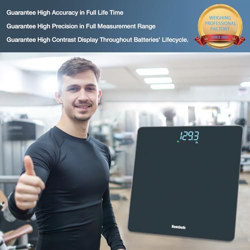 Homebuds Bathroom Scale for Body Weight Precision 0.1lb, Weight Scale 400lb