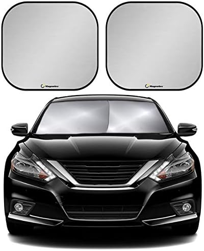 Magnelex Windshield Sun Shade - Reflective Fabric Blocks Sun and Keeps Your Vehicle Cool, Foldable Sun Shield for Car (Universal Fit)