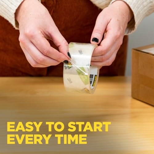 Scotch Sure Start Packing Tape, Clear, 1.88 in. x 22.2 yd.