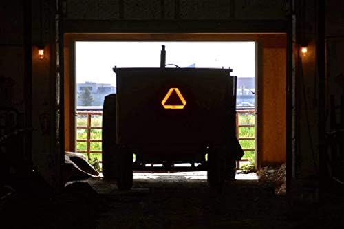 Slow Moving Vehicle Safety Sign,Slow Moving Vehicle Triangle Sign,Plastic 14"x16" Engineering Grade Reflective for Golf Cart (Plastic)
