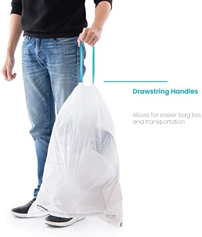 Home Zone Living 8 Gallon Kitchen Trash Bags with Drawstring Handles