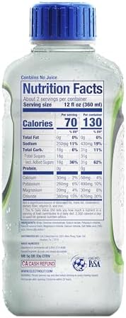 Electrolit, Electrolyte Beverage, Coconut, 21 Fl Oz (12 Pack)