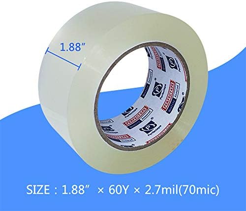 P PERFECTAPE Heavy Duty Packing Tape 6 Rolls, Clear, 2.7 mil, 1.88" x 60Y