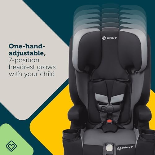 Safety 1st Boost-and-Go Essential 3-in-1 Booster Car Seat, Highback & Backless Modes, Lightweight, Easy Install, Labrador II