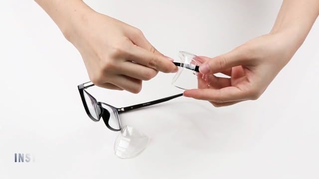 MELASA Safety Glasses Side Shields for Glasses, Slip on Clear Eye Glasses