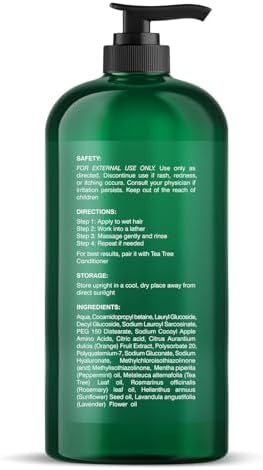 Botanic Hearth Tea Tree Shampoo - 16 Fl oz, Deep Cleans, Refreshes Scalp