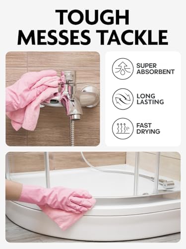 Fantasticlean Microfiber Cleaning Cloth Roll -75 Pack, 12" x 12" (Pink)