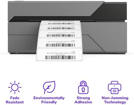 Rollo Direct Thermal 2x1 Barcode Labels - Roll of 1,000 Thermal Labels